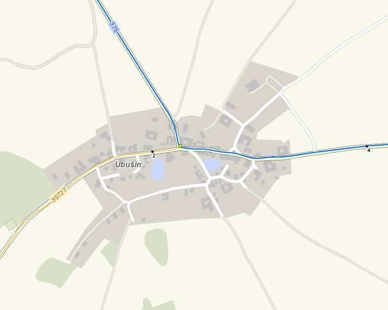 9. Informace o komunikaci Mapa znázorňující rozložení komunikace v obci LEGENDA: V obci