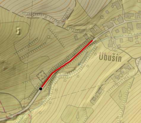 8. Úsek č. 8 délky 260 m (převýšení 13 m) Hlavním důvodem určování možných míst, které lze provést řízeným protlekem je snížení investičních nákladů.