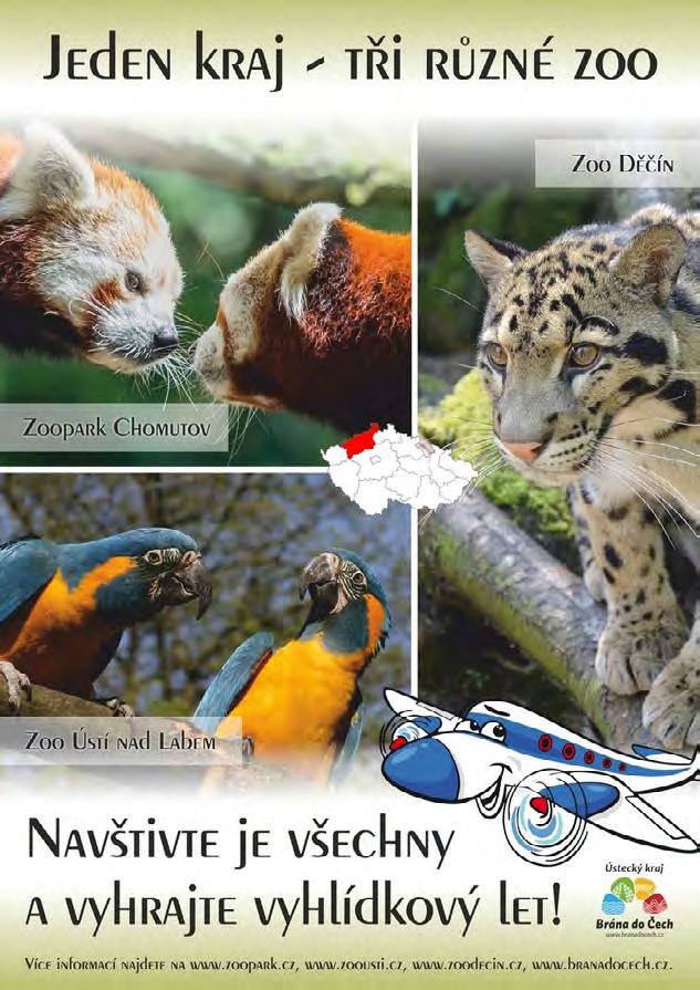zoologické zahrady Ústeckého kraje Zoopark Chomutov, Zoo Děčín a Zoo Ústí nad Labem (foto 2).