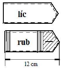 Druh výrobku : Nárameník navlékací k sakům a vestě 1) Popis výrobku : Nárameník navlékací v místě průramku v přehybu, vyztužený 2x klíženkou, prošitý.