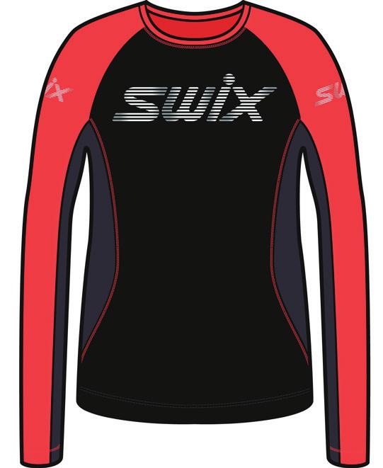 Krátké triko Radiant RaceX SS, dámské 40616 90015/Neon red Triko Swix Radiant RaceX SS s krátkým rukávem je verze našeho aktivního prádla; jedná se o ultralehké a perfektně    100% Polyester 100%