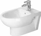 DuraStyle Basic Design by Duravit Popis výrobku mm kg Počet Objednací číslo Euro Bílá - 00 HygieneGlaze bílá - 20 Závěsný bidet s přetokem s plochou pro armaturu 370 x 540 20,0 16 227915 00 00 248