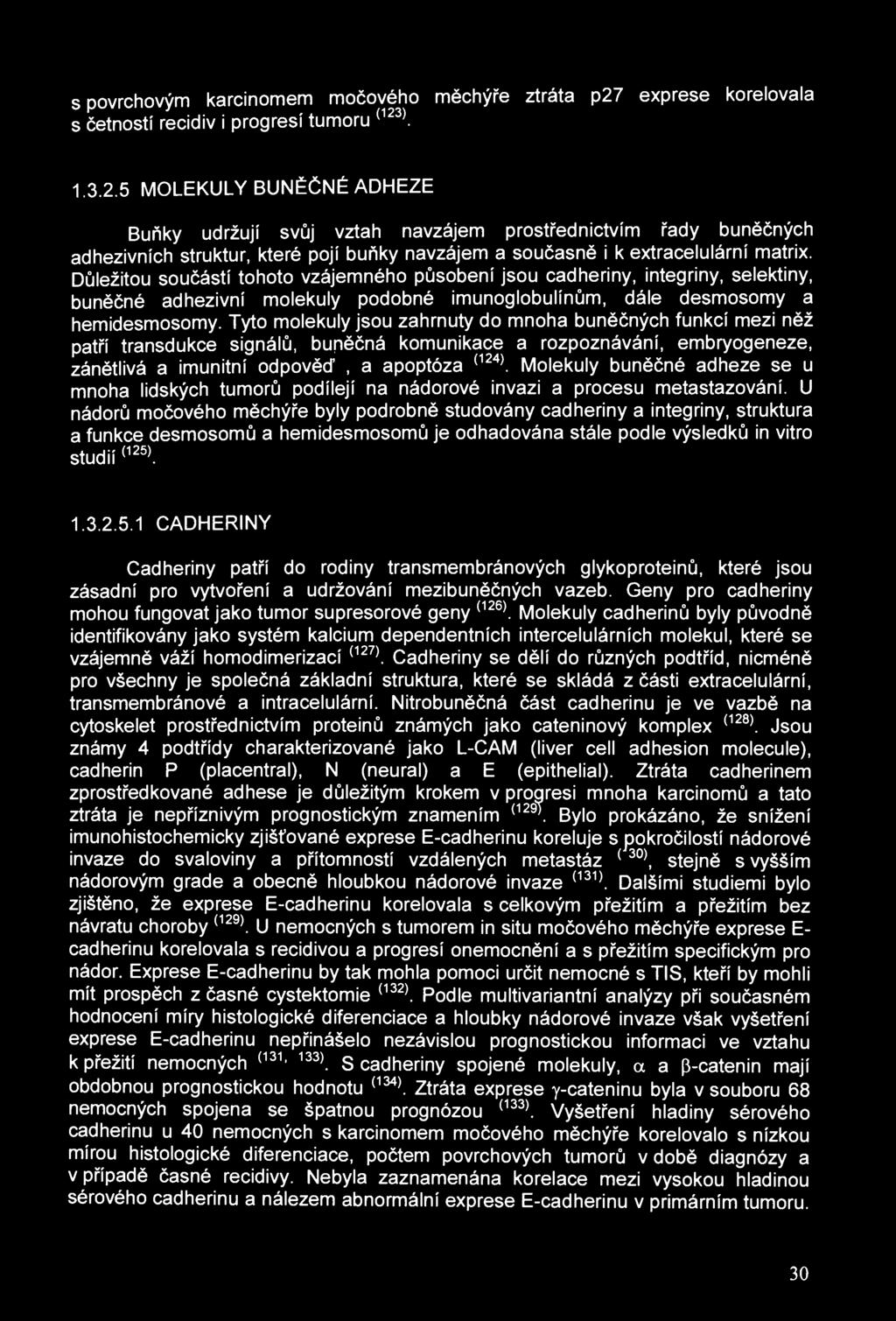 s povrchovým karcinomem močového měchýře ztráta p27