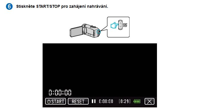Natáčení s časovačem V tomtu menu zůstat až do započetí zápasu, při nástupu na plochu zapnout nahrávání tlačítkem rec na kameře a poté zapnout v