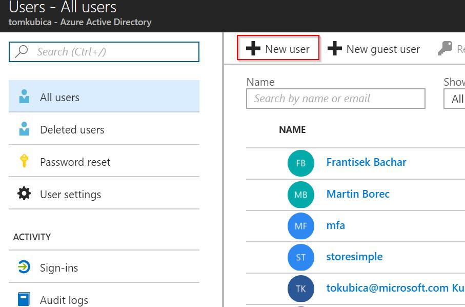 V Azure Active Directory můžete mít uživatele,