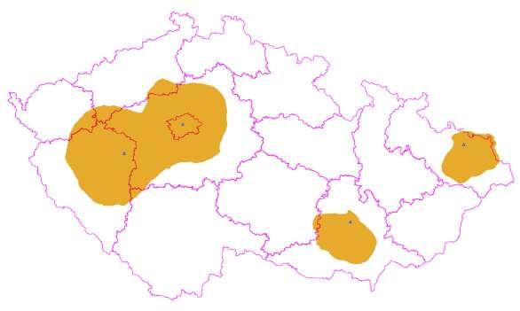 Unikátní infrastruktura pro zajištění efektivního pokrytí DAB+ Plánované pokrytí pražského, plzeňského, brněnského a ostravského regionu Pokrytí obyvatel [%] Pokrytí území [%] Dokrývač Beroun (ERP 0.