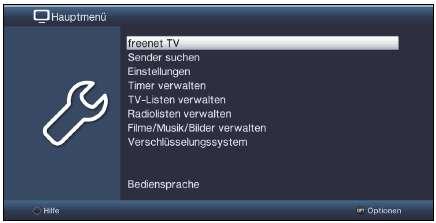 5.2 Vyvolání hlavního menu a navigace v menu a funkcích Následující příklad ukazuje, jak se dostanete do