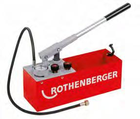 Zkušební & detekční technika Zkušební přístroje pro vodovodní potrubí & nádrže Zkušební tlaková pumpa RP 50-S / 50-S INOX Pro rychlé a přesné provedení tlakové zkoušky, vhodná rovněž pro