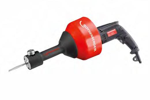 Proplachování & čištění potrubí Elektrické / Ruční čističky ROSPIMATIC Stroj na čištění potrubí do 50 mm s automatickým posuvem spirály V kompaktním, odolném provedení s rozsáhlým příslušenstvím.
