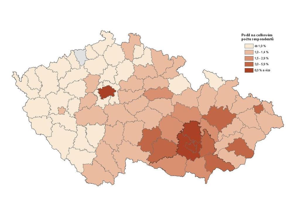 Struktura původu respondentů n = 2 080 zahraniční 17,6 % domácí 82,4 % Rusko 4,1% Belgie 3,0% Francie 3,8% VB 4,1% Nizozemsko 7,6% Ostatní 7,4% Slovensko 34,9% n = 367 Polsko 10,1% Německo 10,4%