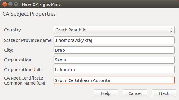aktualizujeme seznamy balíčků a příkazem: sudo apt-get install gnomint provedeme instalaci programu gnomint. 3.