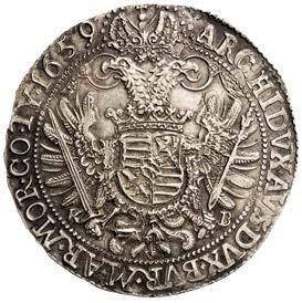 6 krejcar 1673, sv. Vít, Her. 1280 1/1 1 300,- 447. 6 krejcar 1673, sv.