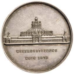 Medaile na světovou výstavu 1873 ve Vídni, Ag 41 mm, 34,10 g, Hauser 2873 1/0 4 400,- 686. Medaile k 500.