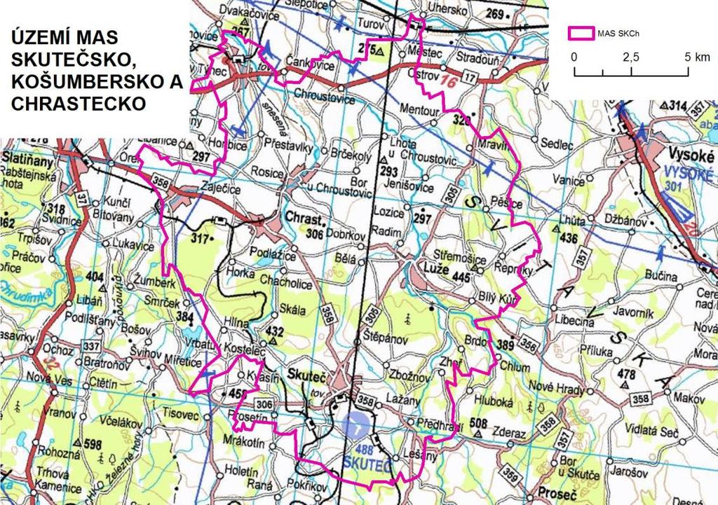 Základní údaje o MAS SKCH, z. s.: Počet obyvatel: 21 216 obyvatel (k 1.