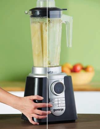 Viacúčelový mixér Power Blender 7 Tlačidlo s LCD + 6 prednastavených programov Okrúhly gombík na prednej časti spotrebiča má vstavaný LCD