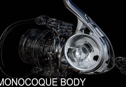 Převody TOUGH DIGIGEAR jsou evolucí v citlivosti navijáku a v rybaření samotném. 2 Pevnost / Životnost Technologie: MONOCOQUE BODY Lehký a silný jako automobil Formule 1.