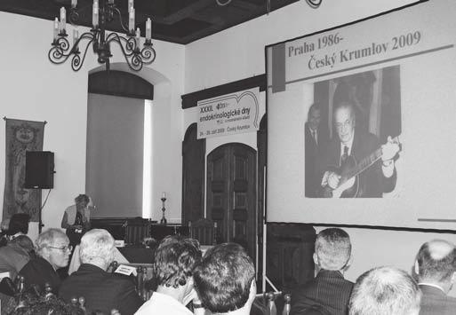 Ivica Lazúrová, předsedkyně Slovenské endokrinologické společnosti. Prof. Marek zdůraznil, Prof. Josef Marek a prof.
