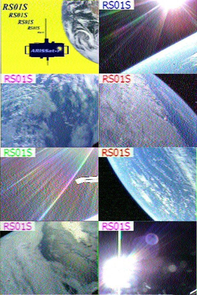 Ukázka snímků přijatých z družice ARISSAT-1.