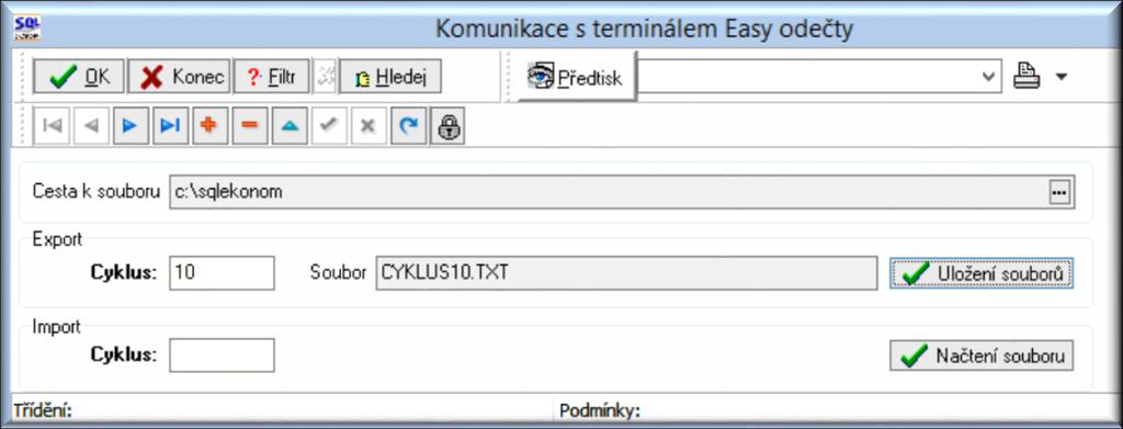 Easy odečty - komunikace s mobilním terminálem Program Easy odečty lze provozovat na mobilních systémech Windows a slouží k zápisu odečtů měřidel v terénu. 1.