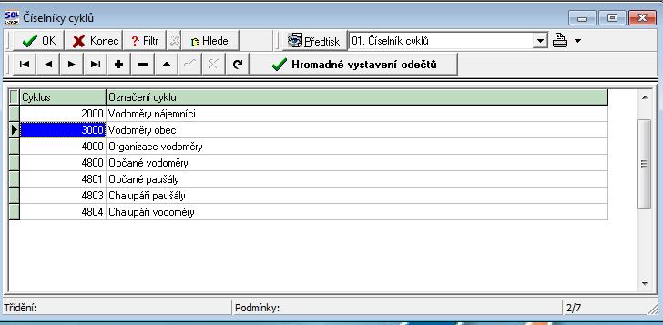 Kód ulice se následně pořizuje do karty odběrného místa a slouží k identifikaci odběrného místa a statistickému rozdělení odečtů vodoměrů za vybrané období.