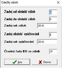 Obrázek: Výpočet odečtů z přijatých záloh na vodné a stočné Obrázek: Odečet vodoměrů s doplněním uhrazených záloh na