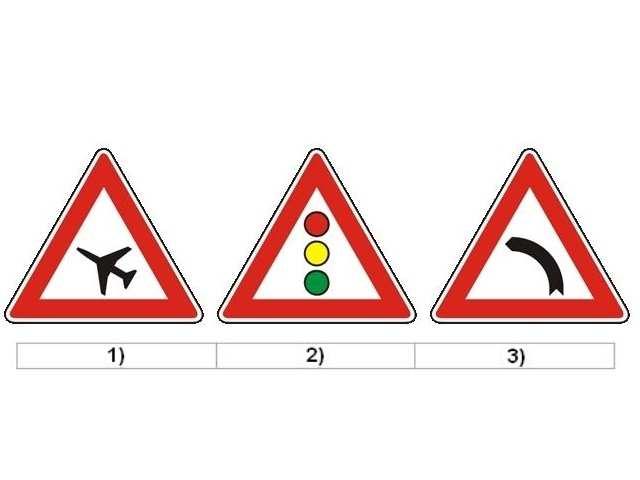 Vyberte dopravní značku, která řidiče upozorňuje na místo, kde je provoz řízen 1 b.