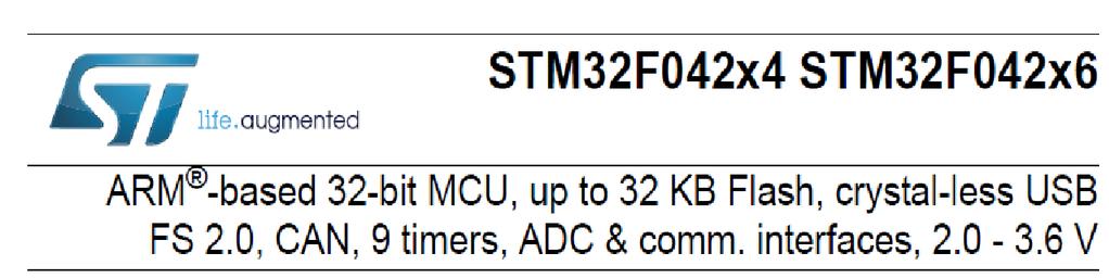 Mikrořadič STM32F042 Mikrořadič ( mikroprocesor ) s jádrem ARM Cortex M0.