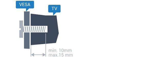 2 Upozornění Instalace Připevnění televizoru na zeď vyžaduje zvláštní dovednosti a měli by je provést kvalifikovaní pracovníci.