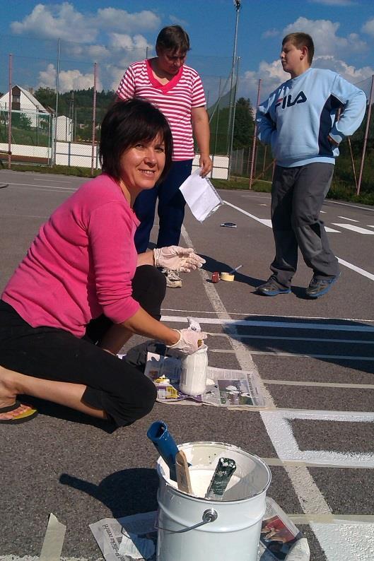 rastlín na zatraktívnenie detského dopravného ihriska a dotvorenie situácií na aktívne učenie sa