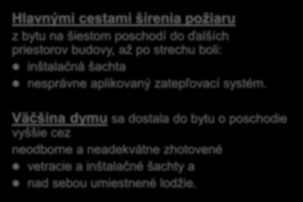 Tragický požiar v typickom bytovom dome Hlavnými cestami šírenia požiaru z bytu na