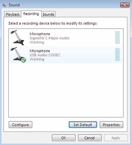 Nastavení PC (s Windows Vista nebo Windows 7) pro práci s USB gramofonem 1.