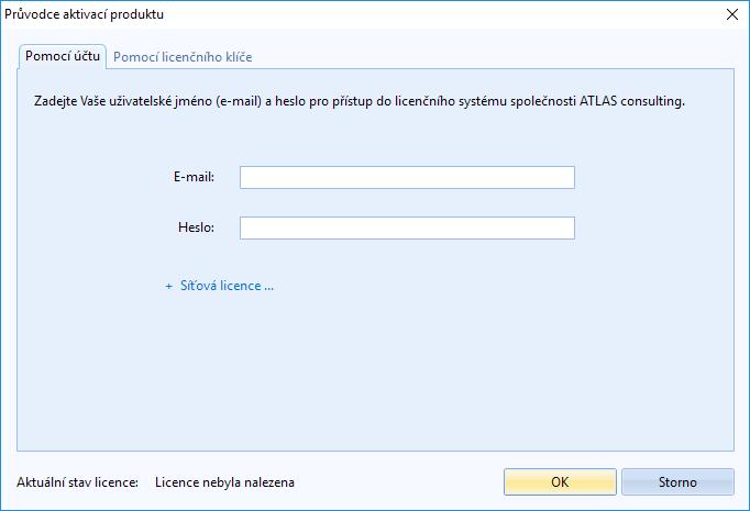 3. Aktivace produktu Spustíme-li produkt Kontrola Insolvence poprvé, ať už lokálně, na serveru, nebo ze síťové stanice, bude prvním úkolem uživatele aktivace zakoupené licence.