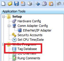 Klikneme tedy v levém sloupci na možnost Tag Database. V následujícím okně lze jednoduše vytvářet nové proměnné nebo je dále spravovat společně se systémovými proměnnými.