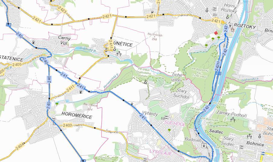 2.3 Dopravní infrastruktura Silniční síť kolem Únětic tvoří pouze komunikace II., III. třídy. Úněticemi prochází komunikace III/2411, která je průtahem a tvoří tak jedinou cestu do obce.