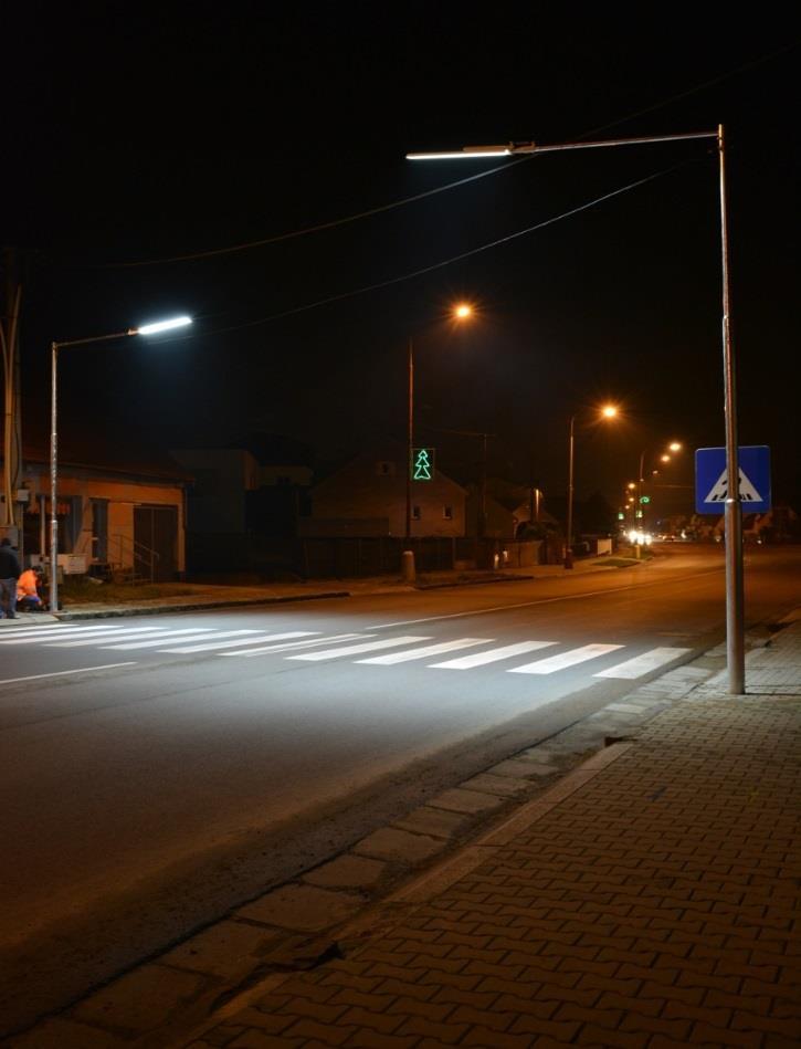 V novém návrhu v obci bylo nově zřízeno několik přechodů pro chodce pro zajištění zvýšené bezpečnosti pohybů chodců po celé obci a zároveň tak byl vyřešen problém přecházení vozovky a pohybu chodců