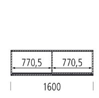 1600 mm 4562-165 Š 1600 / H 450 / CV 1080 Rohová police Š 450 mm 4543-055 Š