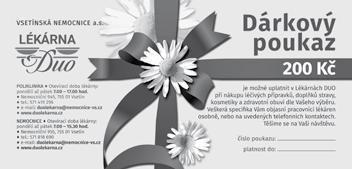 6 1 6 4 9 2 4 8 7 4 1 5 9 7 2 7 5 9 5 8 3 2 8 6 2 1 Tentokrát hrajeme o dárkový poukaz z Lékárny DUO.