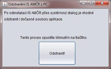 E. Vyčištění dočasných souborů na disku AMČR při svém běhu vytváří na lokálním disku dočasné soubory heslářů, stažených dokumentů apod.