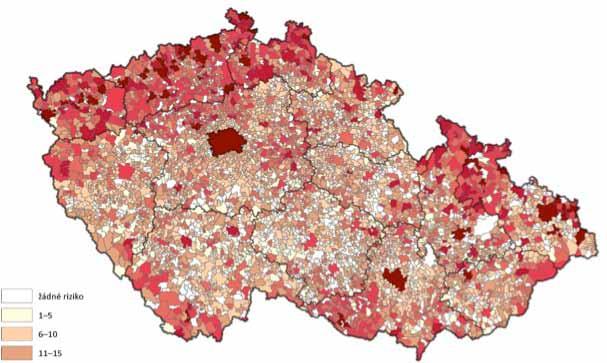 47 Kartogram Souhrnný indikátor rizika tržního selhání v oblasti bydlení (TSB) v roce 2015 žádné riziko 1 5 6 10 11 15 16-20 21 30 31 50 51 100 Podkladová data: ArcČR 500, verze 3.