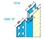 1087 rozmer: 28 x 28 mm 250 50 3 0,660 1225 1211 3753 Soklový profil č.