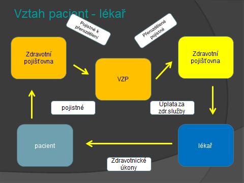 Schéma financování zdravotnických služeb systém po roce 1992 Zdravotní pojišťovny v České republice - Všeobecná zdravotní pojišťovna ČR - Zdravotní pojišťovna Ministerstva vnitra ČR - Česká národní