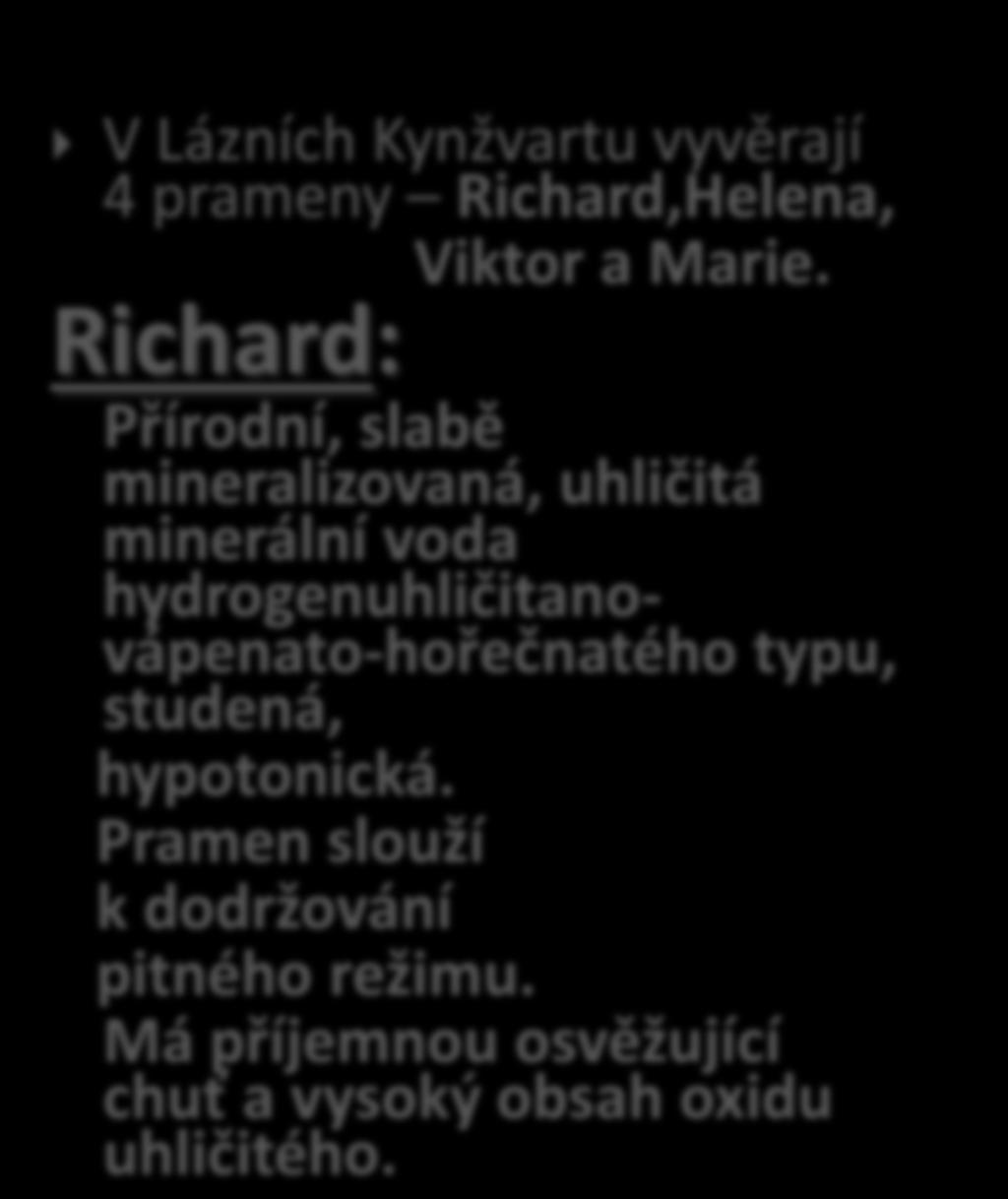 Richard: Přírodní, slabě mineralizovaná, uhličitá