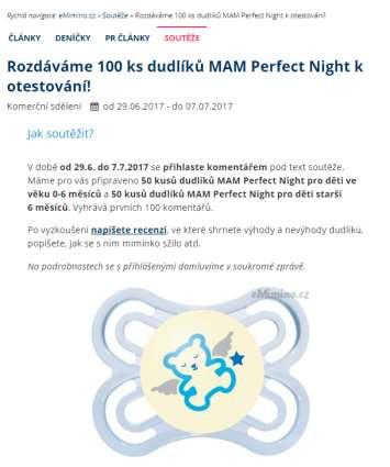 Sampling uživatelské testování Zalistování nového produktu do sekce Recenze: http://www.emimino.