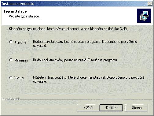 U pomalých sítí nedoporučujeme instalovat program na síťový systémový disk pokud zároveň vlastníte síťovou licenci (síťový HW klíč máí