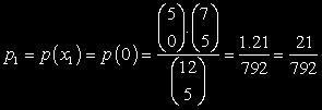 Vytvořte pravděpodobnostní a distribuční funkci této náhodné veličiny. Řešení: Náhodná veličina X nabývá hodnot {0,1,2,3,4,5}.