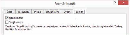 Akce povolené všem uživatelům listu (není nutné, vysvětlení najdete v dalším textu). List uzamknete tlačítkem OK. Obrázek 2.