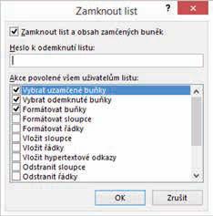 V případě, že jste při zamykání zadali heslo, Excel zobrazí okno pro jeho zadání. Obrázek 2.
