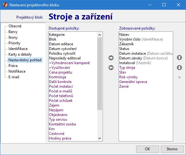 - Barvy barevné odlišení bloků, popisků položek a obrázku agendy. - Ikony = Status či Stav a vychází z nastavení profilu viz. Kapitola 1. - Priority = Kategorie vychází z nastavení profilu viz.