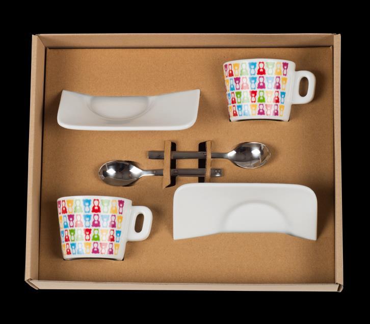 SADA ESPRESSO Obsah: 2x espresso šálek s podšálkem (80 ml) 2x mocca lžička 10 99 ks