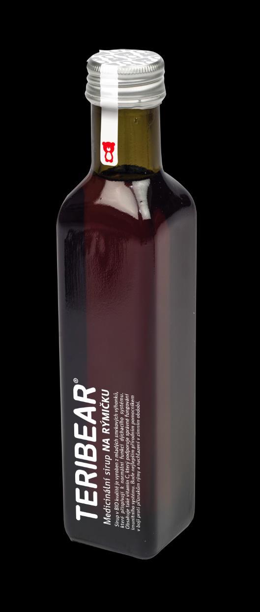 TERIBEAR BIO SIRUP NA RÝMIČKU Sirup v BIO kvalitě z mladých smrkových výhonků, které se využívaly v tradičním lidovém léčitelství při rýmě a nachlazení.